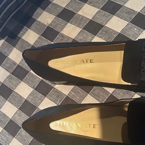 Brunate Black Women's Loafers in Black Suede size 40 1/2 - Picture 3 of 4